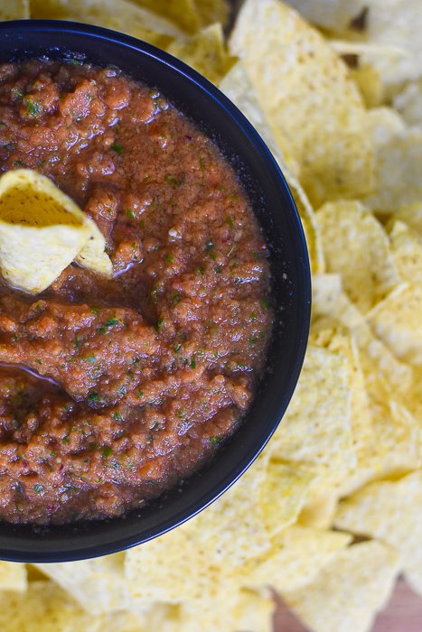 homemade restaurant-style blender salsa