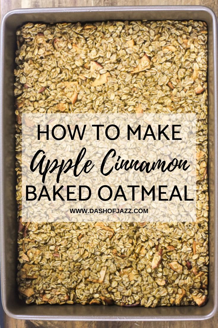 how to make apple cinnamon baked oatmeal pin