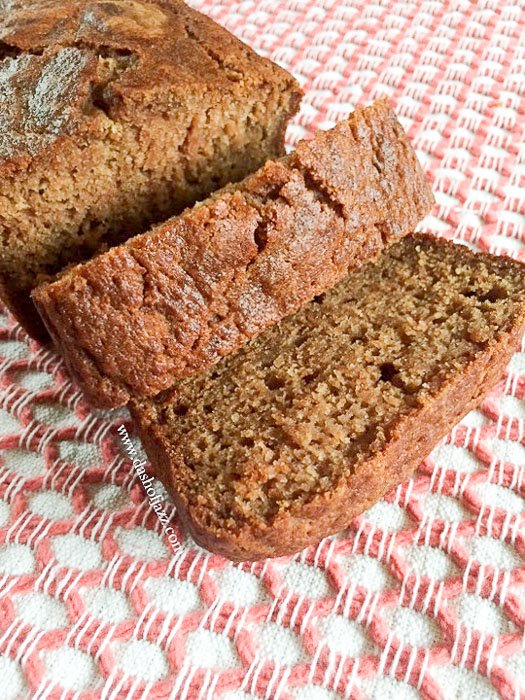 Easy applesauce quick bread is perfect for Fall or any time of year, lightly sweet, and made with simple ingredients! Recipe by Dash of Jazz