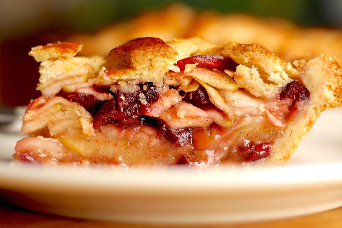 Apple Cranberry Lattice Pie via The Hungry Hutch