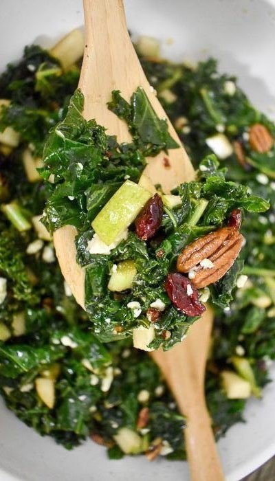 The Best Massaged Kale Salad with Apple Cider Vinaigrette