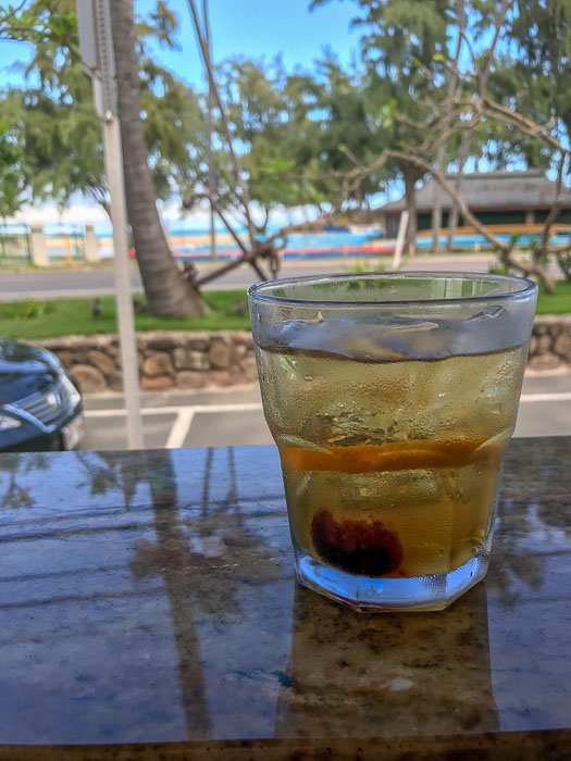Buzz's Old Fashioned cocktail at Buzz's Steakhouse Kailua Oahu