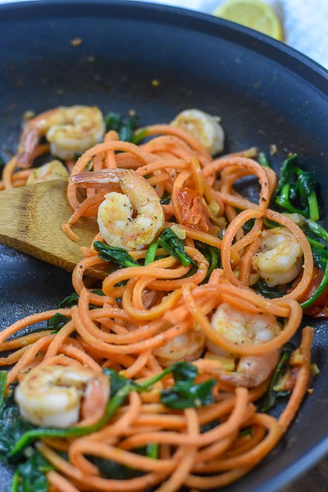 shrimp and veggie skillet dinner