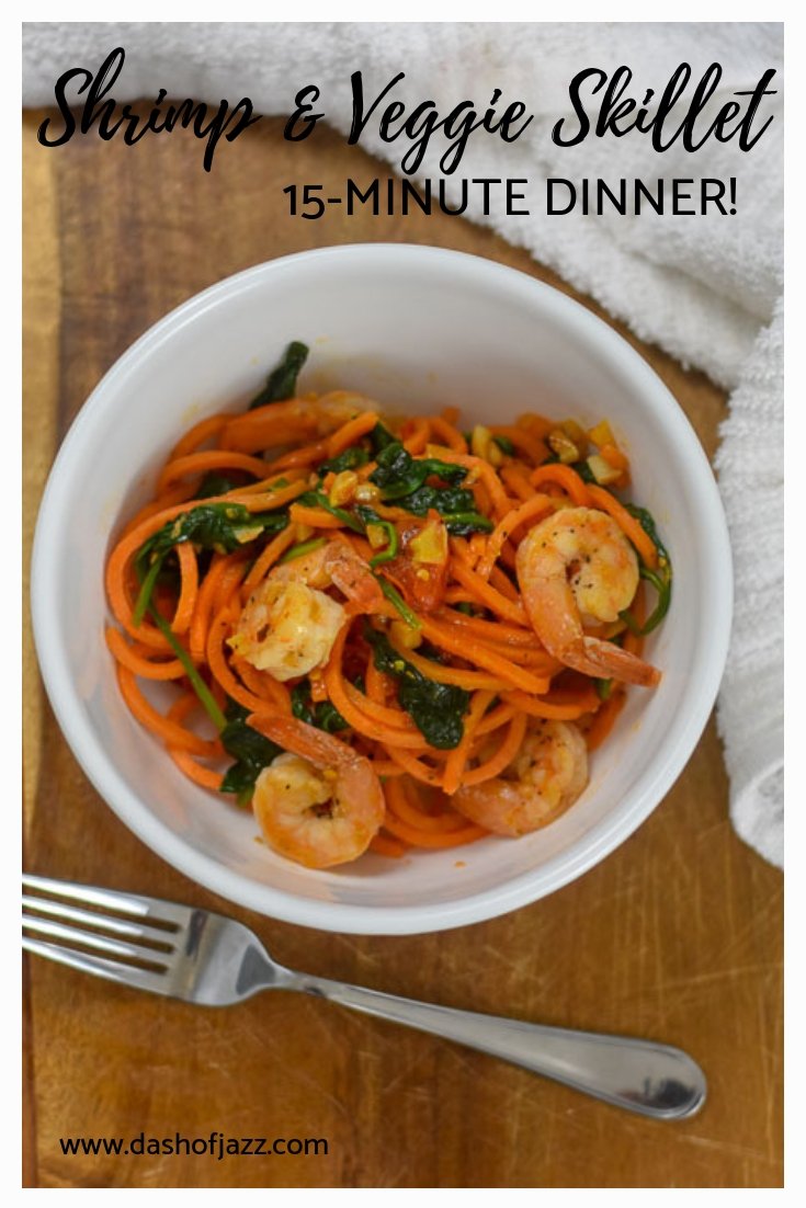 15-Minute shrimp & veggie skillet dinner