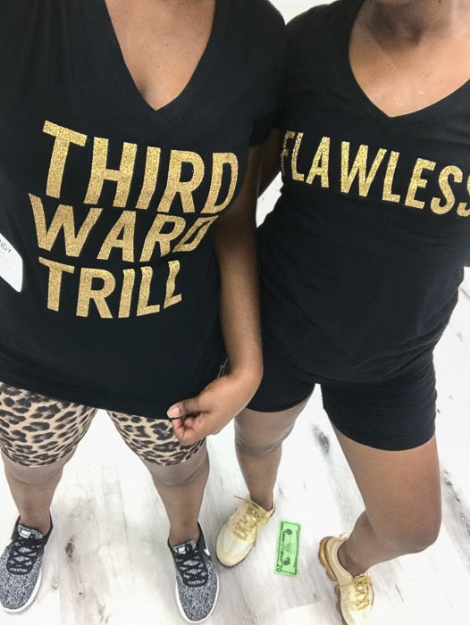 women wearing matching Beyoncé bachelorette t-shirts