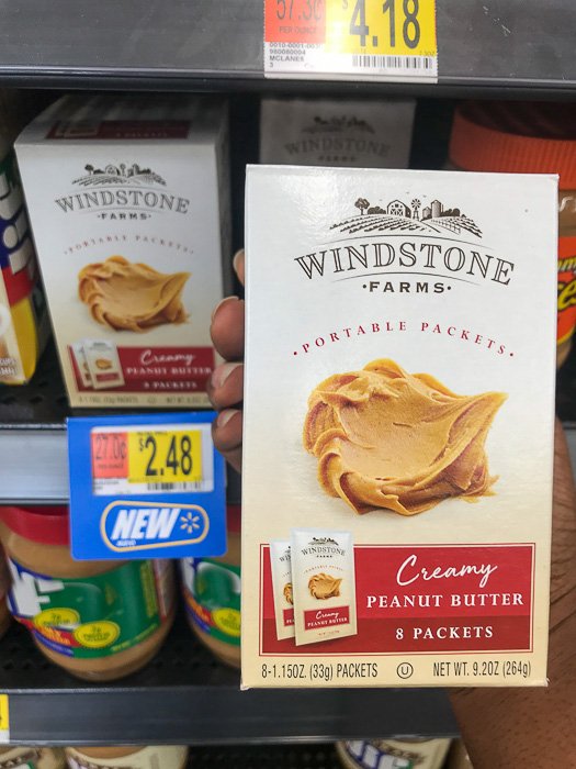 Windstone Farms peanut butter on shelf at Walmart