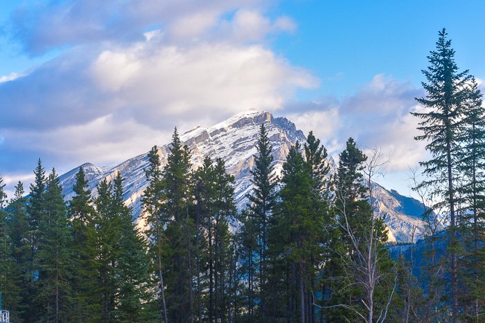 mountain view in Banff, Alberta