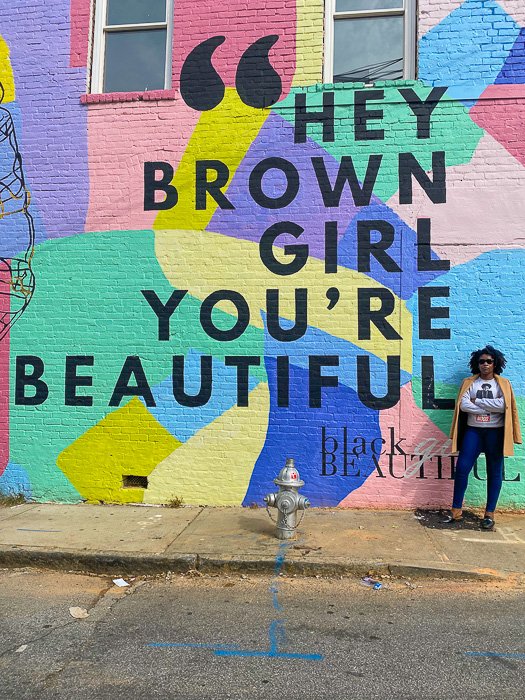 Hey Brown Girl Mural, 333 Peters St SW, Atlanta, GA