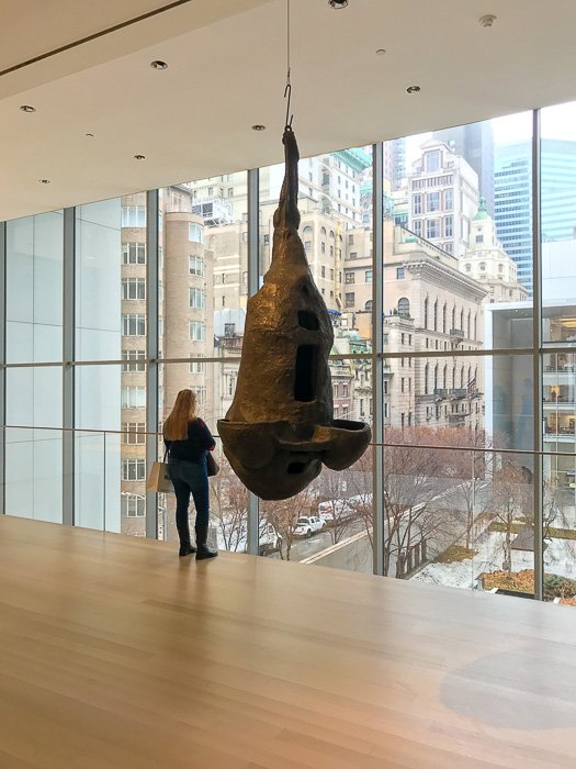 hanging sculpture at New York Museum of Modern Art