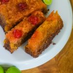 slices of key lime pineapple upside down cake