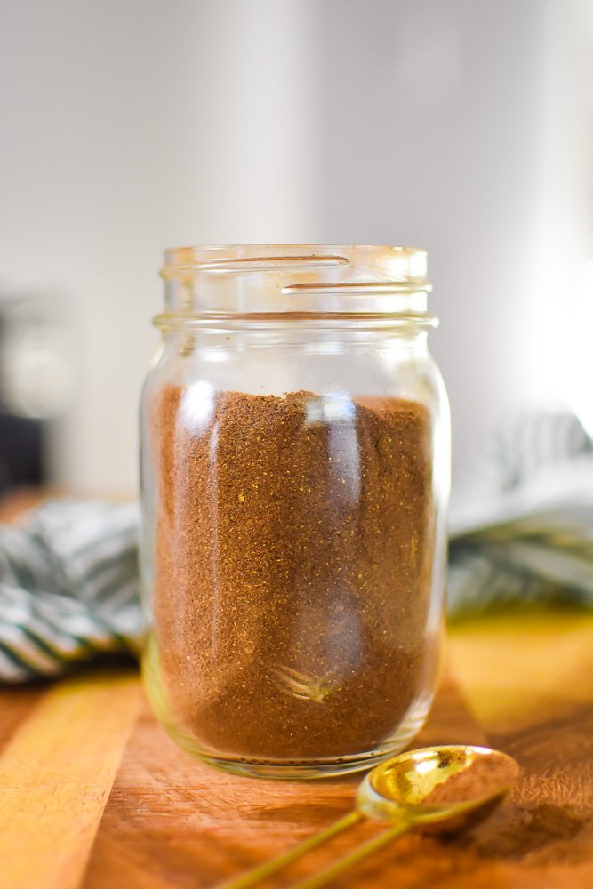 jar of chai spices and black tea