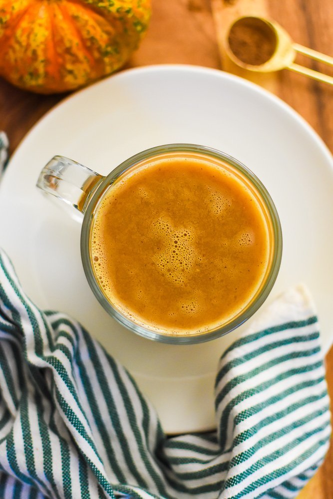 chai latte with pumpkin and honey.