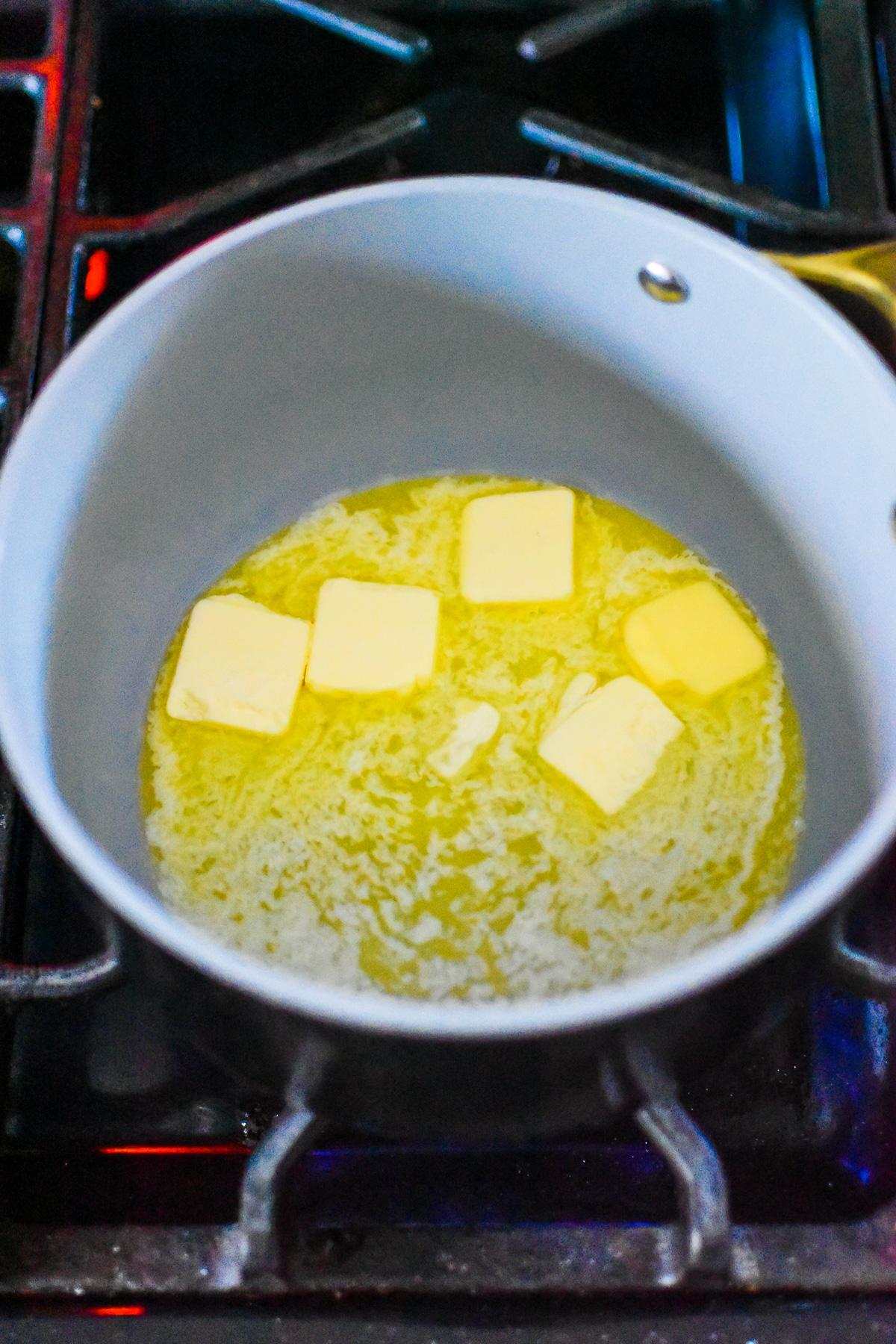 butter melting in small saucepan.