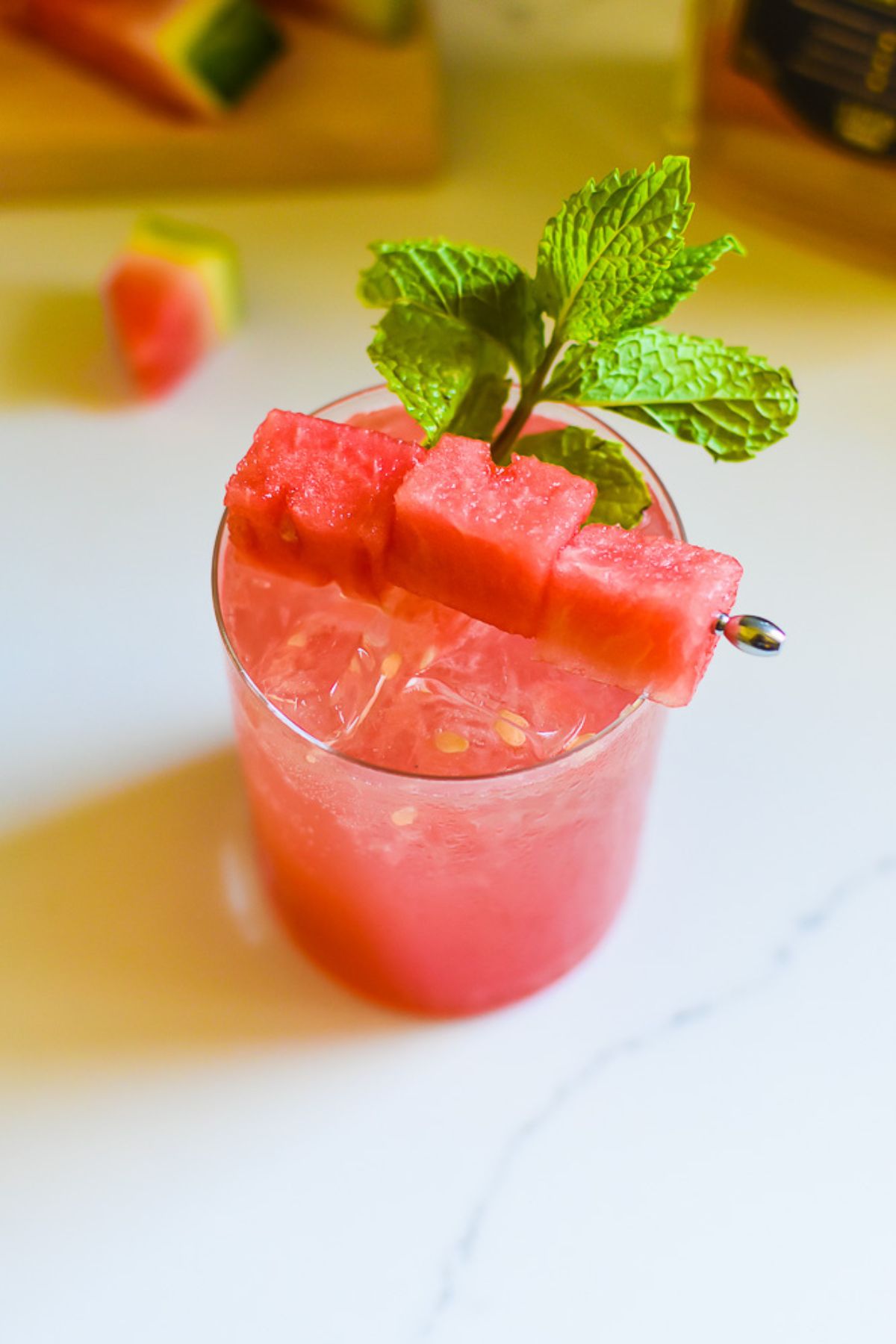 Whiskey Watermelon Smash Cocktail - Dash of Jazz